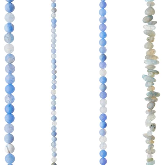 Blue Agate Stone Beads Value Pack by Bead Landing&#x2122;